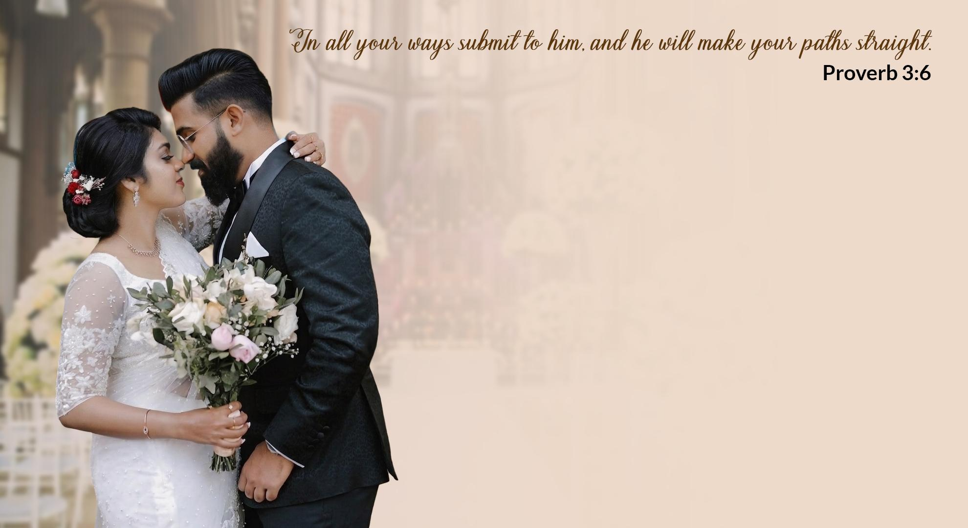 Christian couple celebrating their union